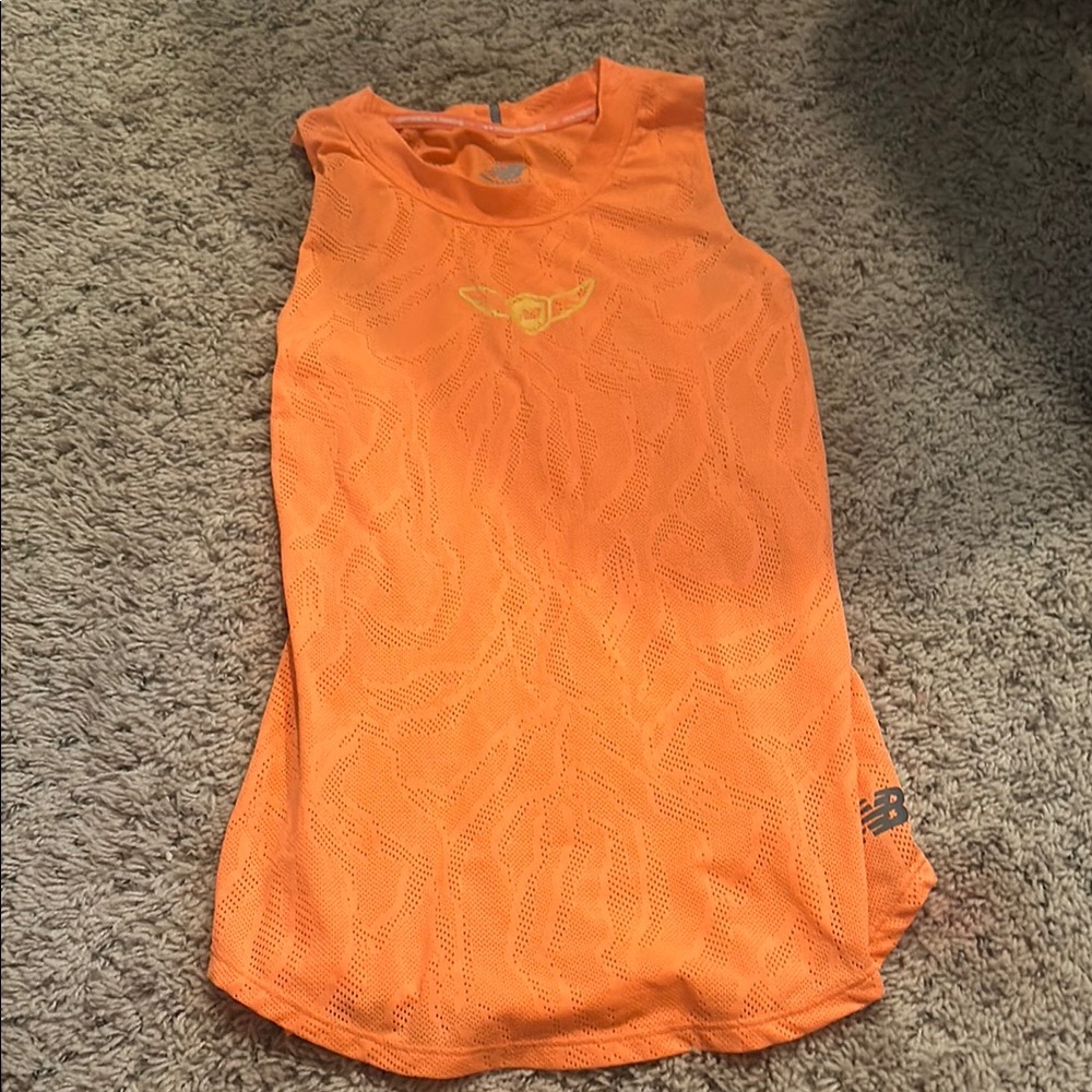 New Balance Orange Sleeveless Top